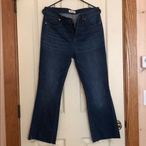 Madewell Cali Demi boot cut with frayed legs crop